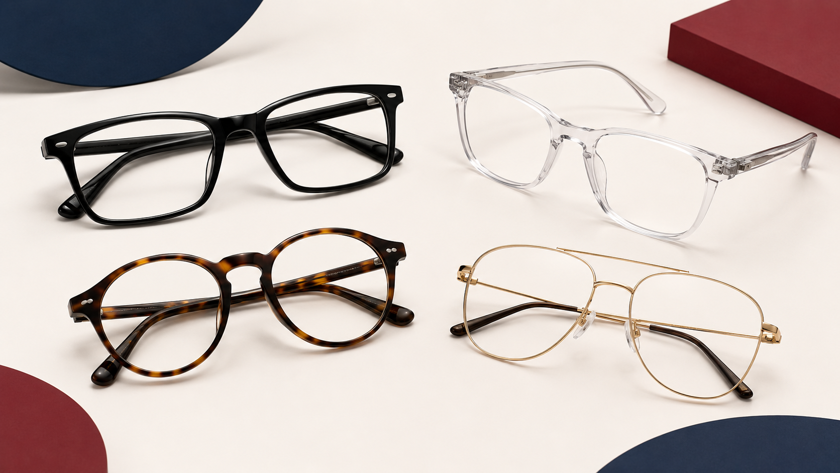 Popular eyeglass frame styles available through SightBridge Optical Shop