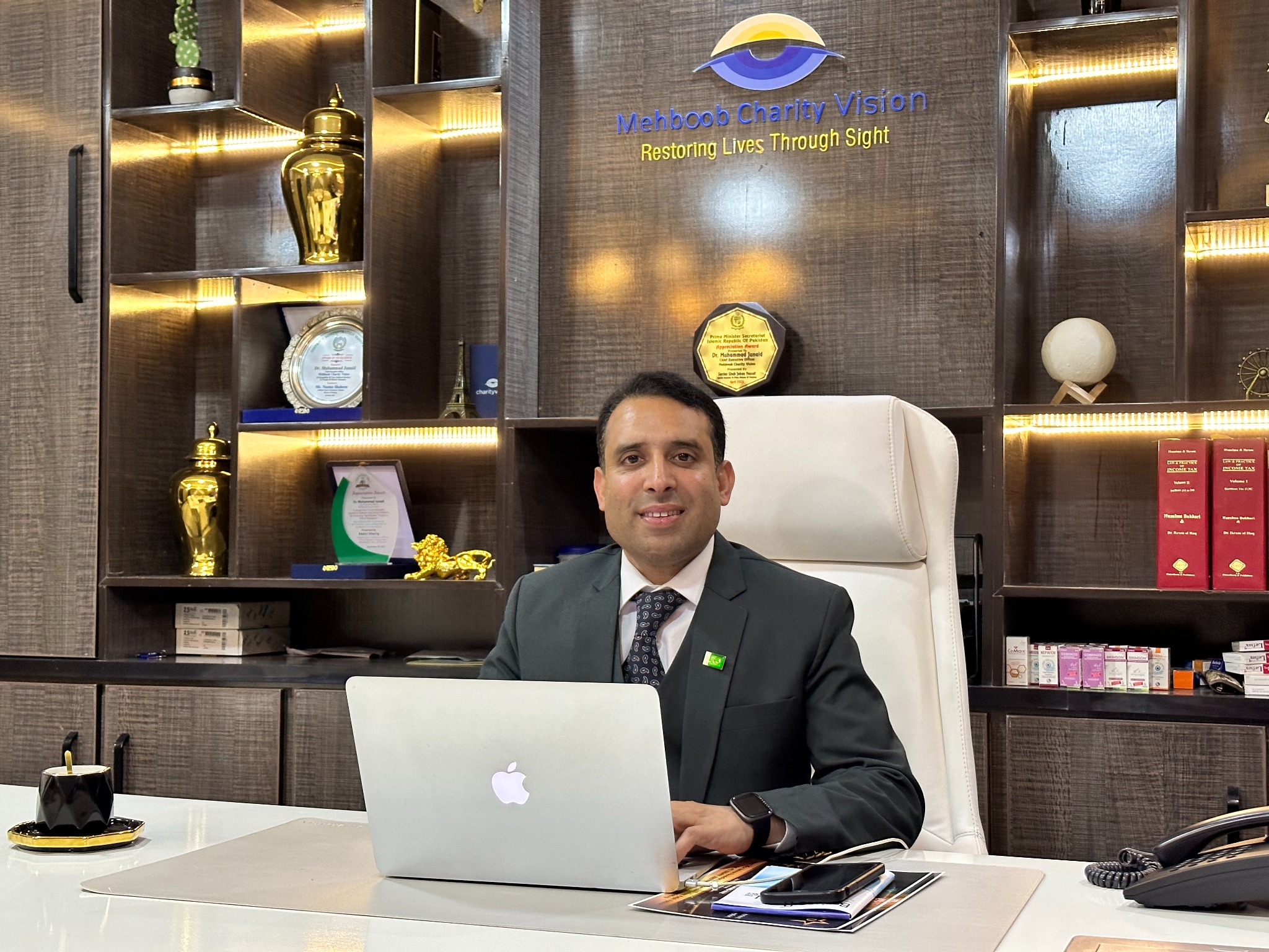 Dr. Muhammad Junaid, CEO of SightBridge and Mehboob Charity Vision
